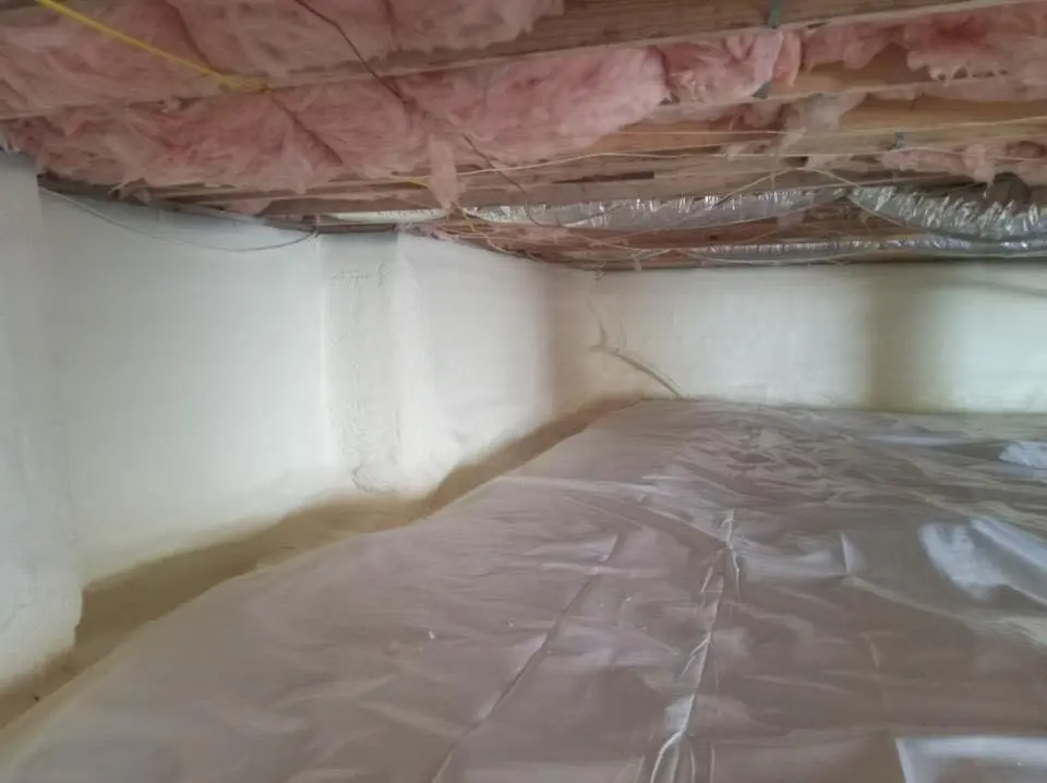 Crawl space encapsulation with closed-cell spray foam for Roof Waterproofing in St. Joseph